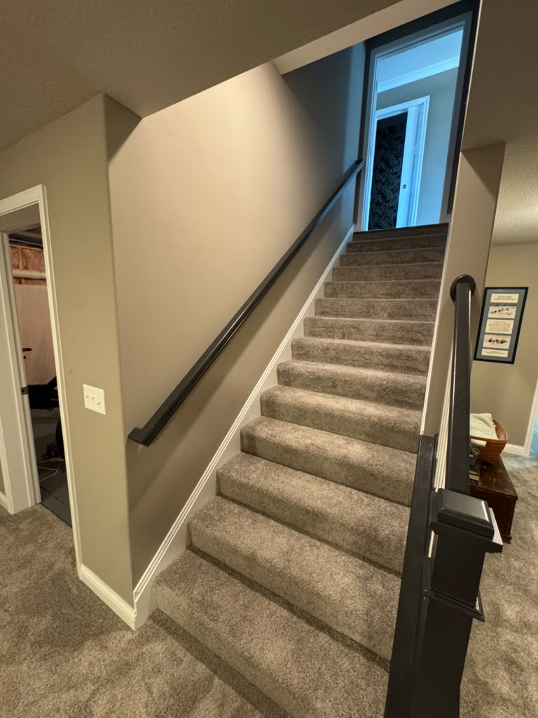 Staircase railing carpentry work